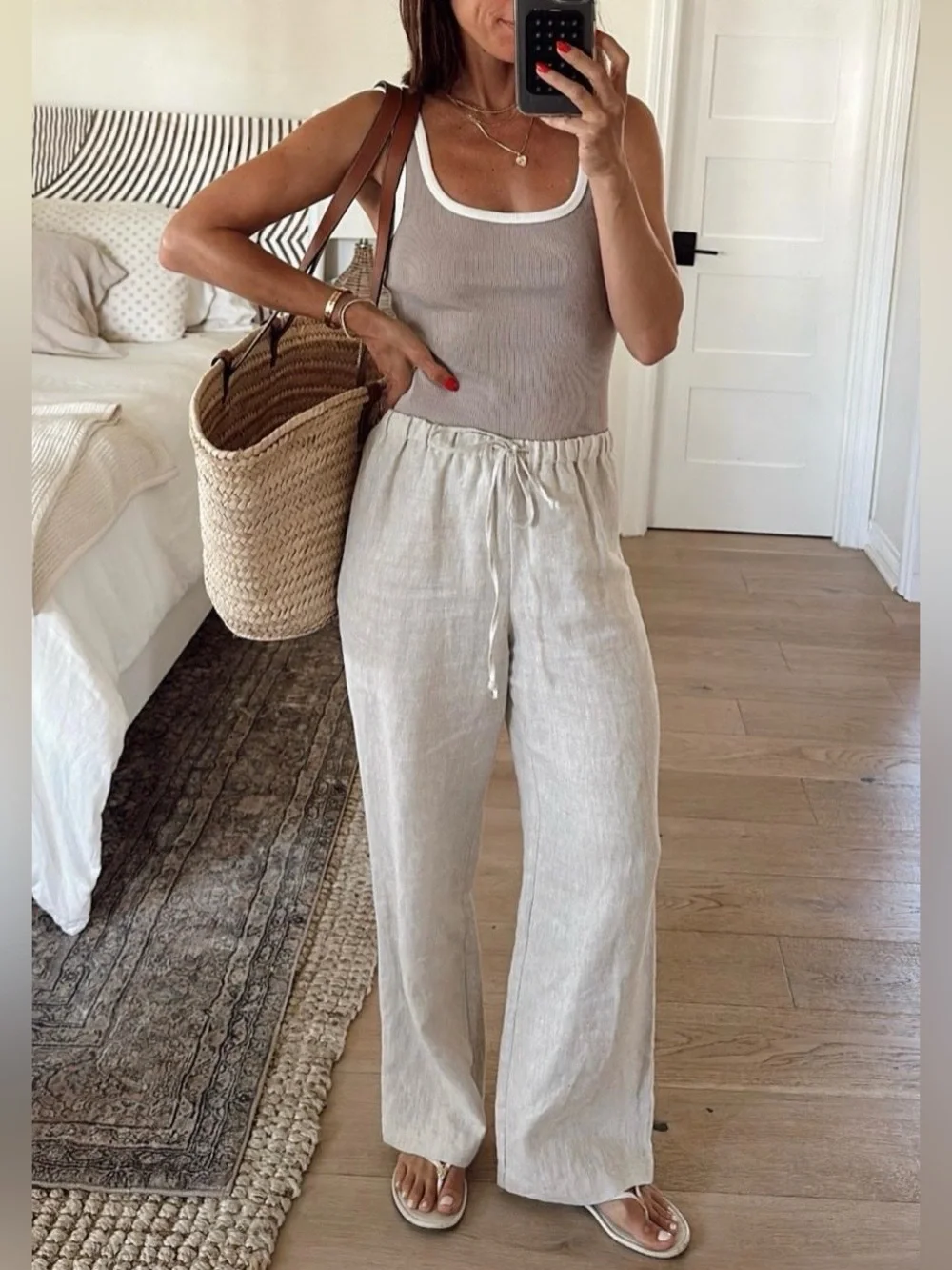 Reformation Olina 100% Linen Pant